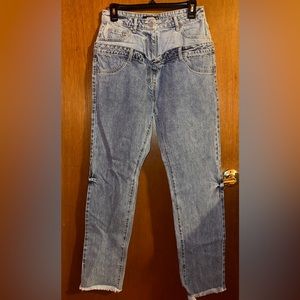 Missguided double high waisted denim jeans, size 10R